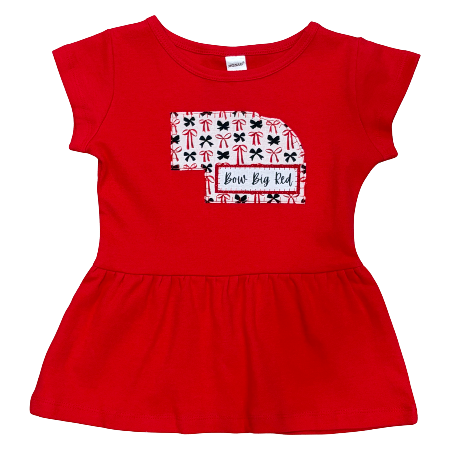 Bow Big Red Baby Doll Tee