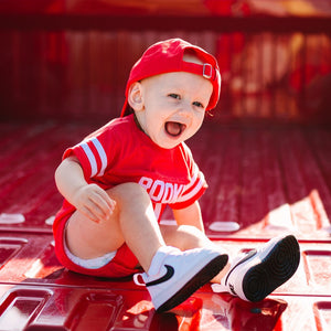 Rookie Red Varsity Onesie