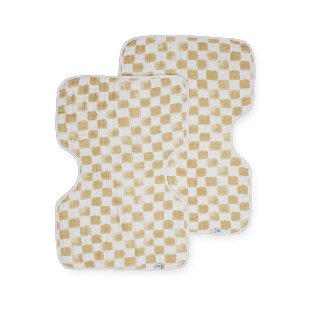 Little Unicorn Cotton Muslin Burp Cloth 2 Pack / Adobe Checker