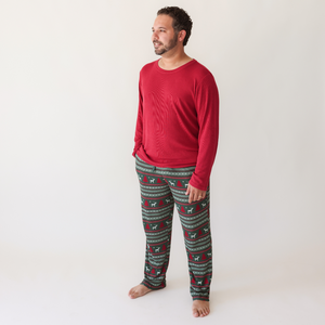 Posh Peanut Men's Long Sleeve Pajama Set / Holiday Fair Isle