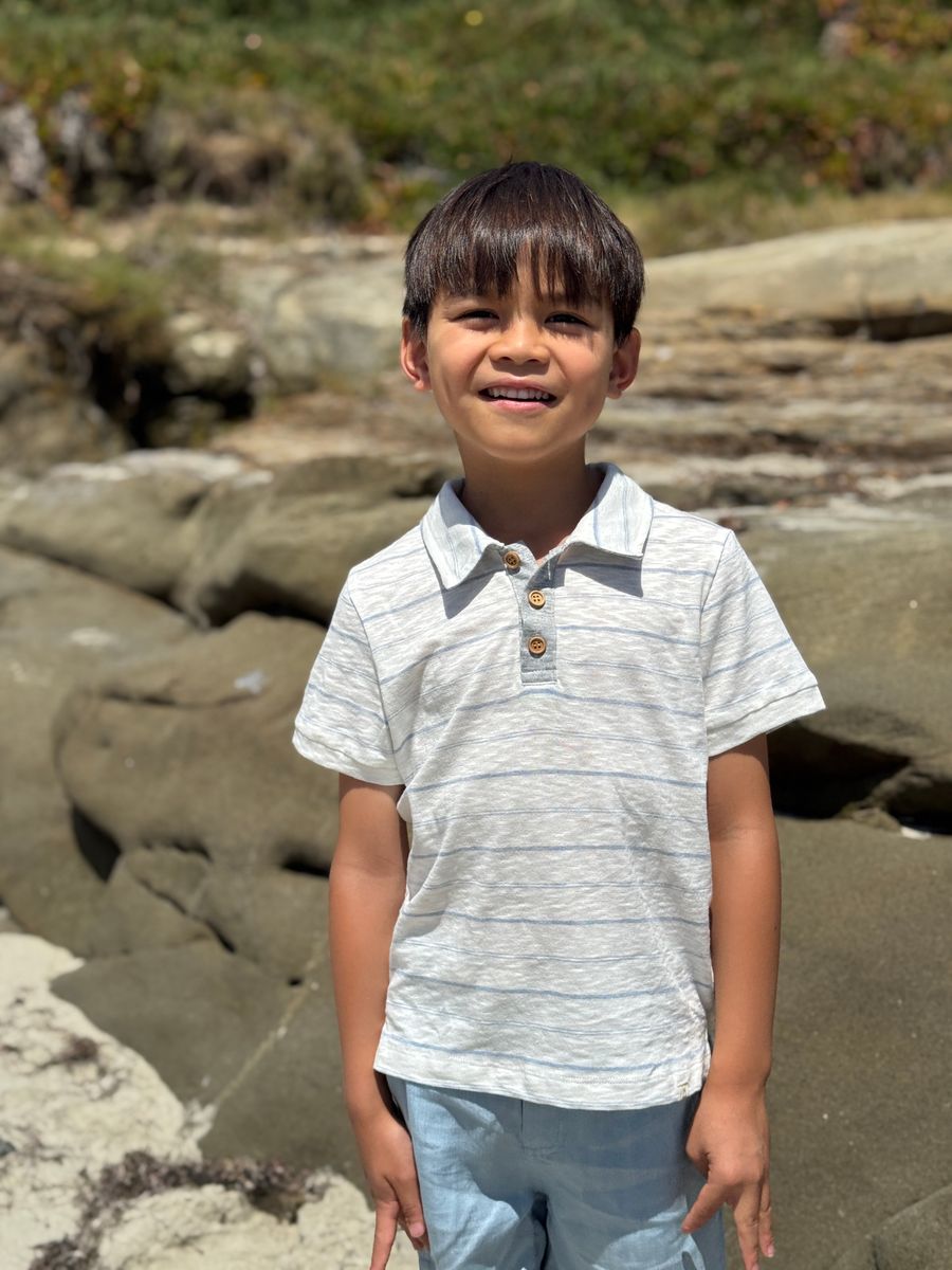 Me & Henry Polo / Chambray Stripes