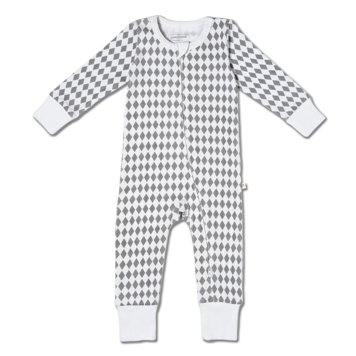 Organic 2-Way Zip Romper / Harlequin