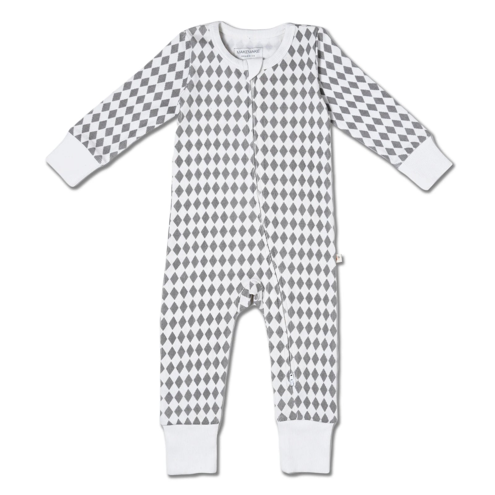 Organic 2-Way Zip Romper / Harlequin