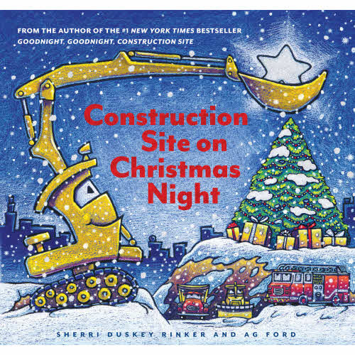 Construction Site on Christmas Night Hardcover Book