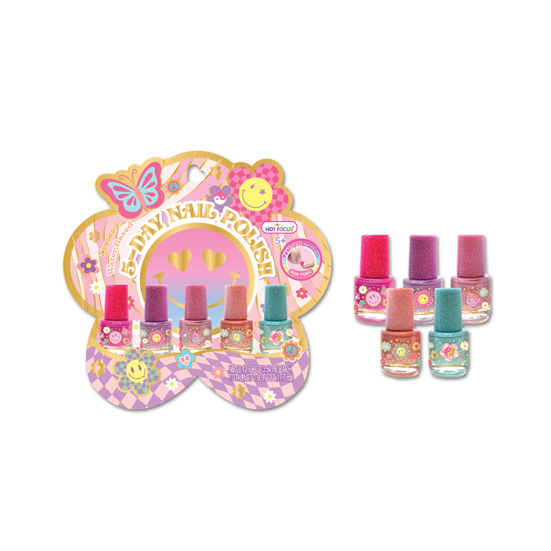 Groovy Flower 5-Day Nail Polish Set