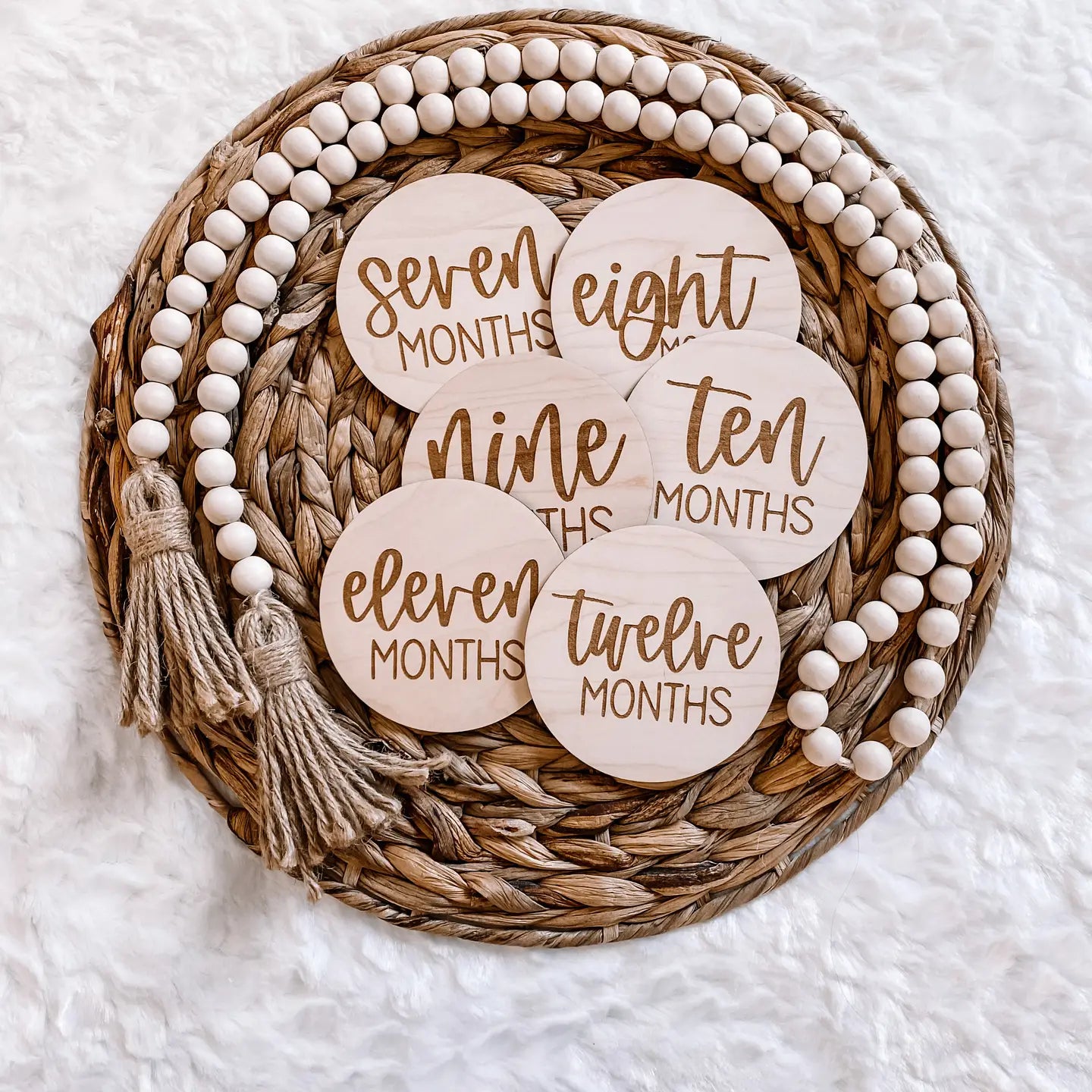 Wooden Monthly Milestone Discs