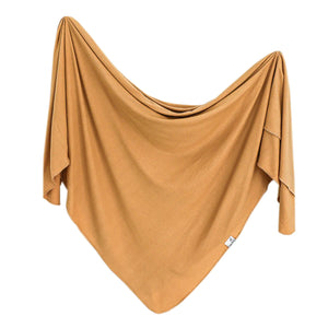 Copper Pearl Rib Knit Swaddle Blanket