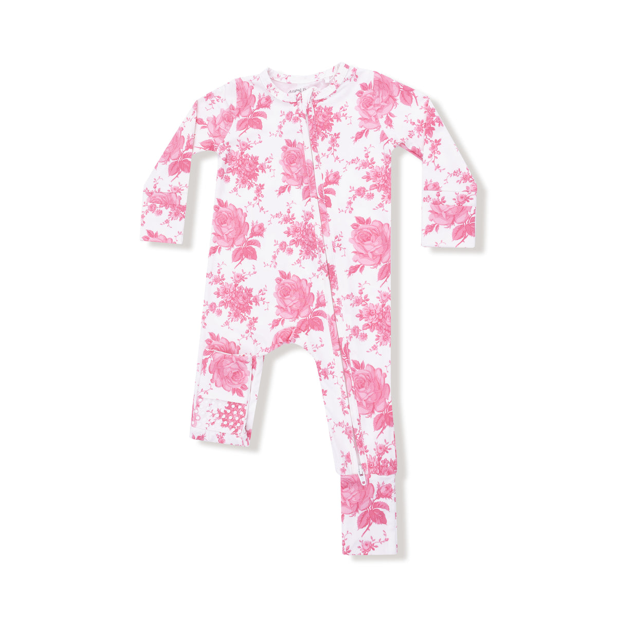 Vintage Pink Rose 2 Way Zipper Convertible Romper