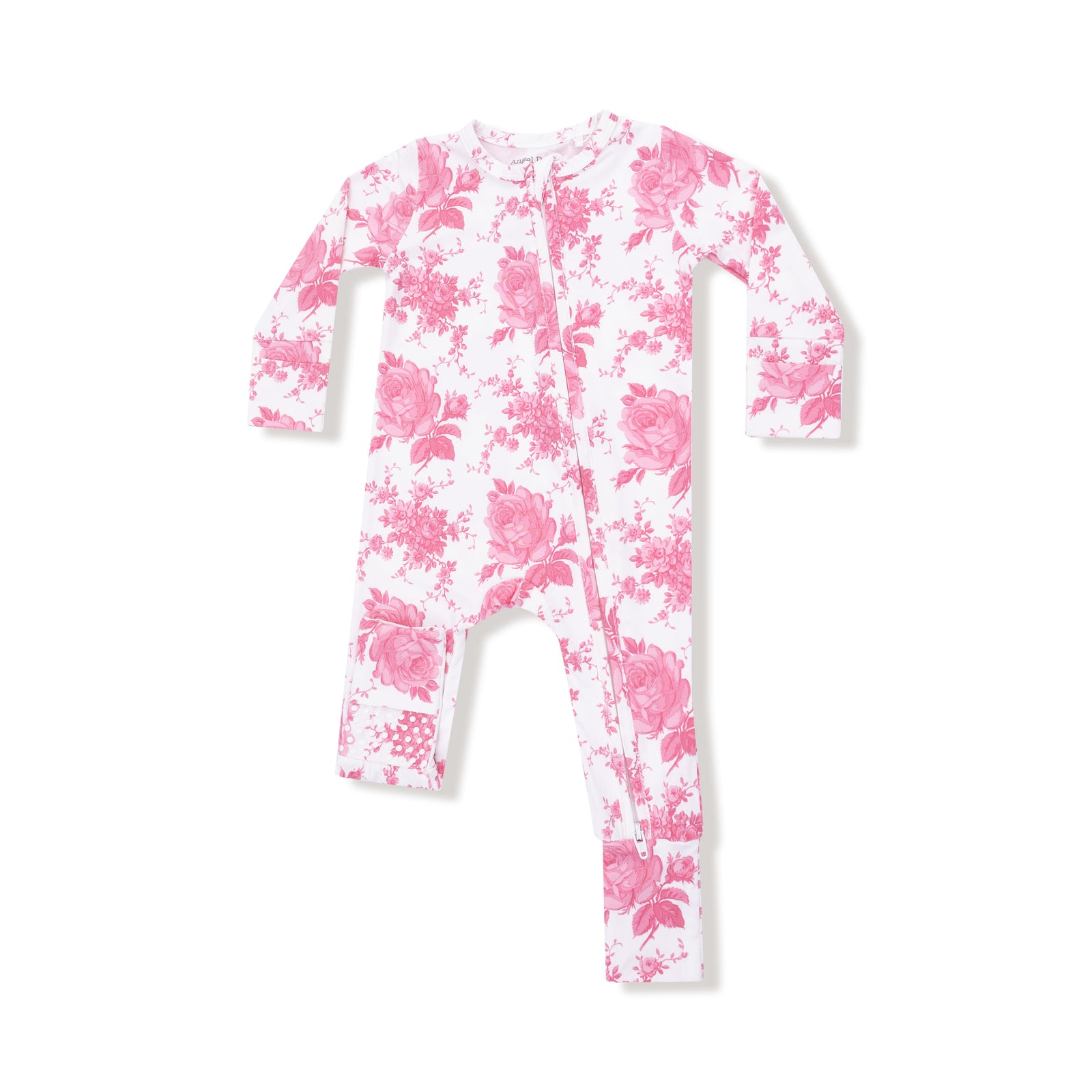 Vintage Pink Rose 2 Way Zipper Convertible Romper