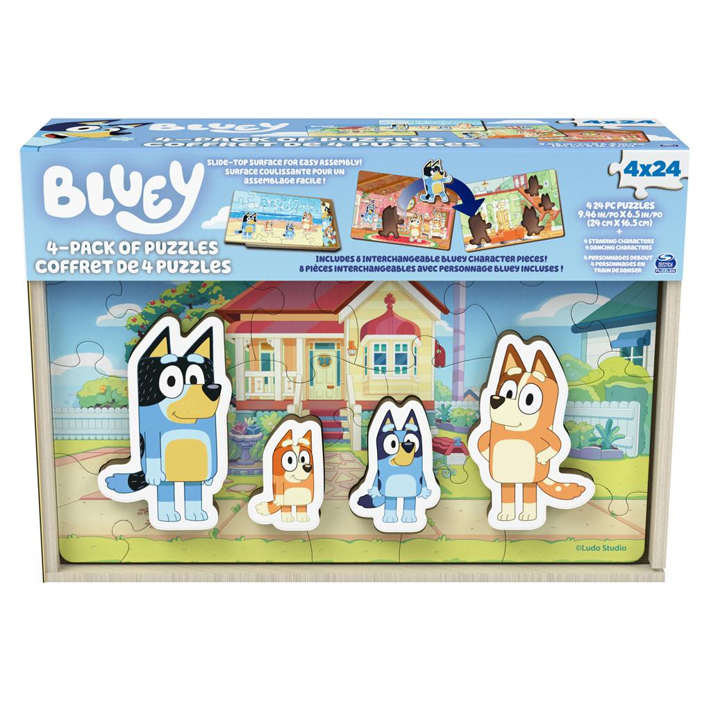 Bluey Wooden Puzzle 4-Pack
