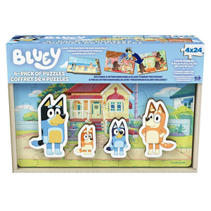 Bluey Wooden Puzzle 4-Pack