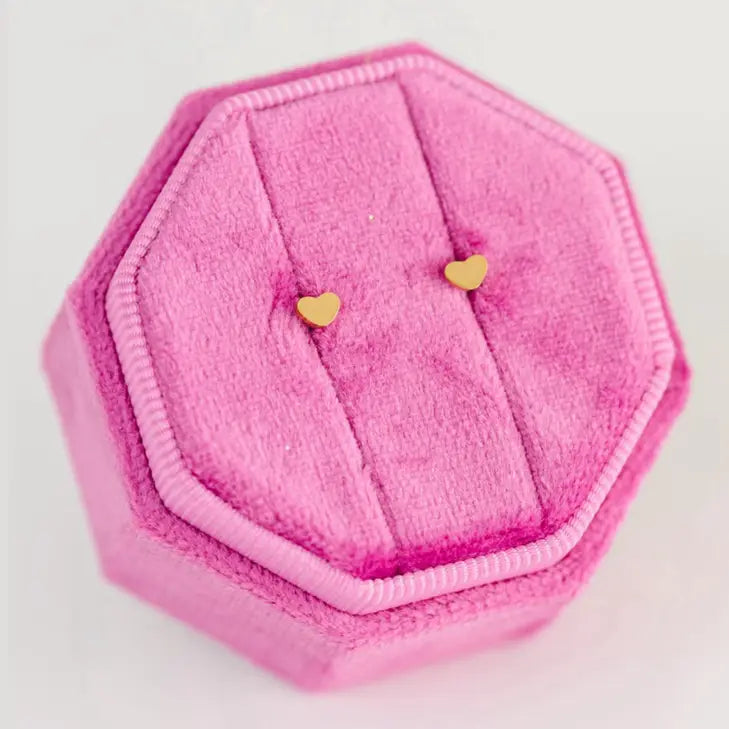 Pierced Tiny Classic Heart Earrings