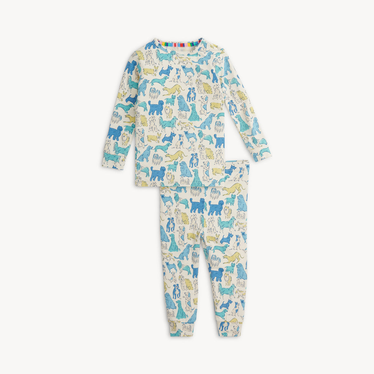 Magnetic Me Modal RightFit Long Sleeve Pajama Set / Blue It's a Paw-ty