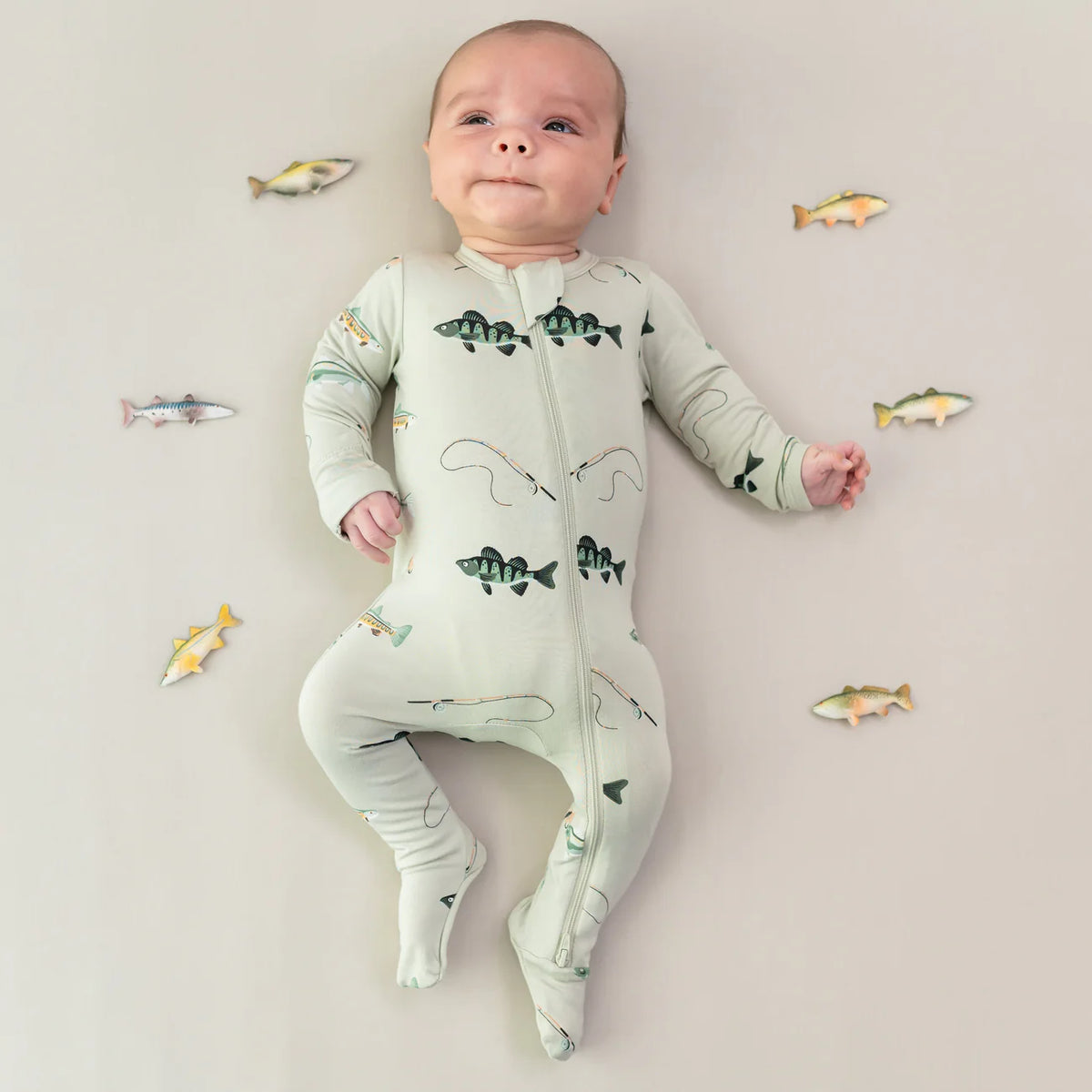 Kyte Baby Zippered Footie / Fishing
