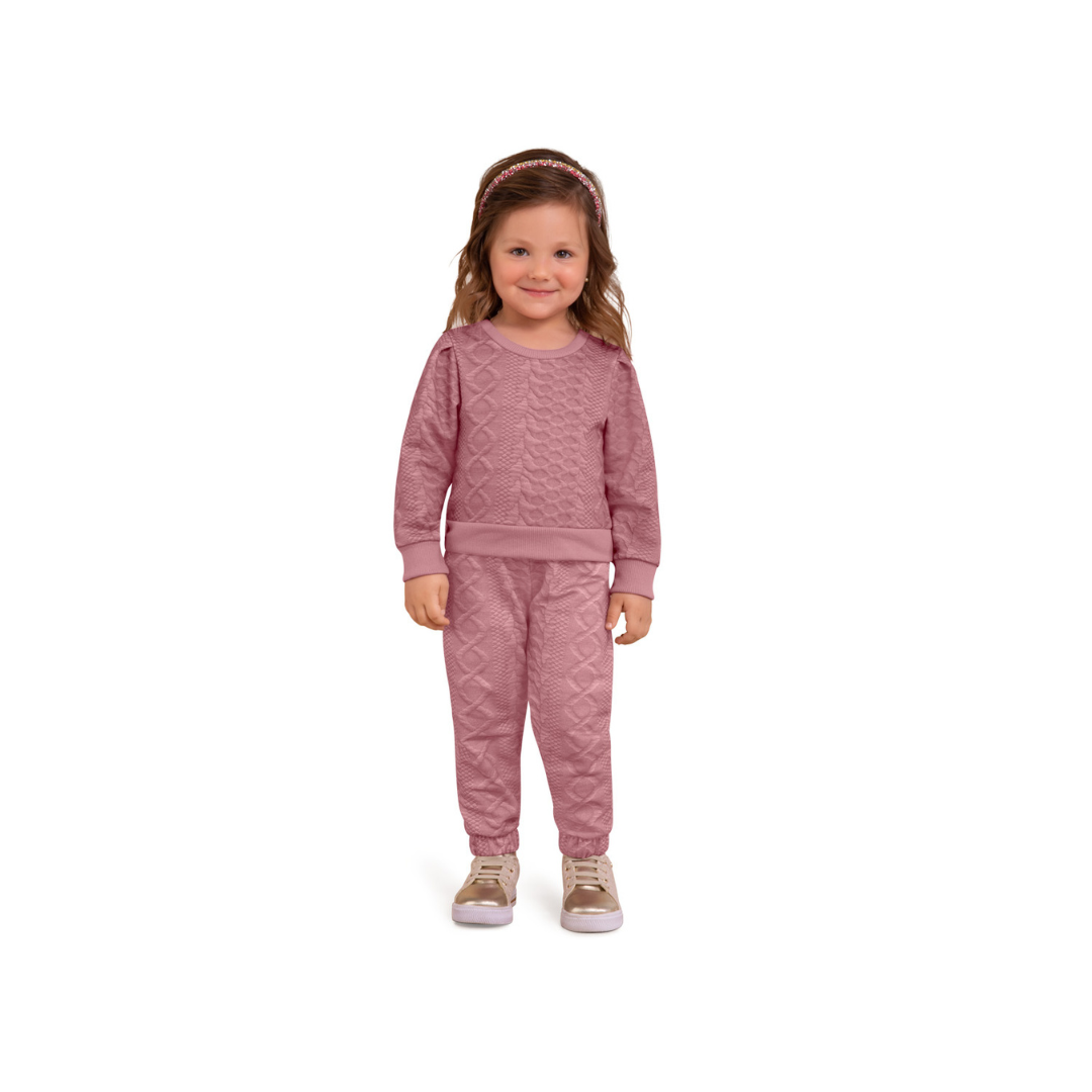 Introspect Pink Textured Jogger Set