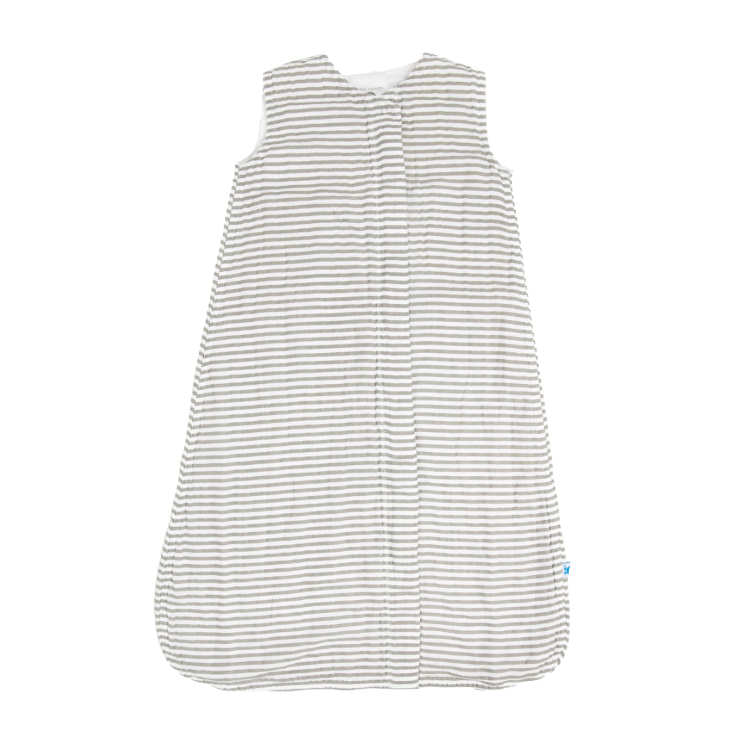 Little Unicorn Cotton Muslin 1.1 TOG Sleep Bag / Grey Stripe