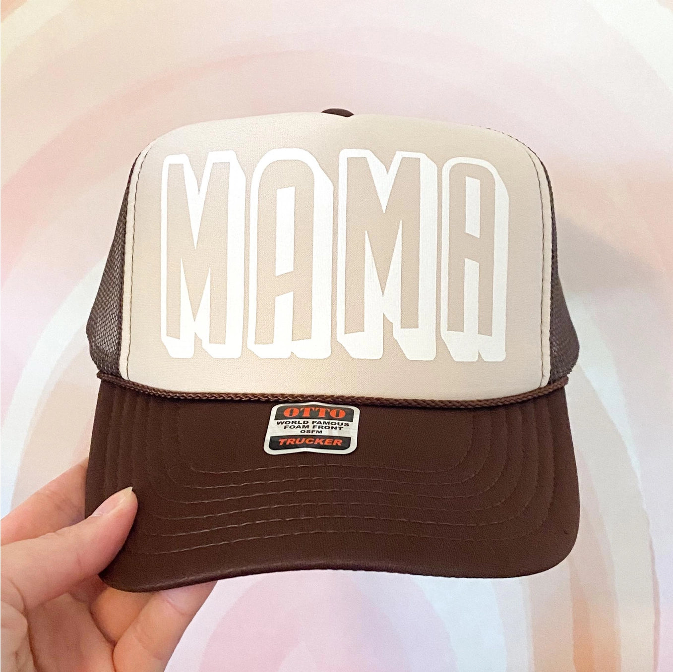 Mama Tracker Hat / Nude & Brown