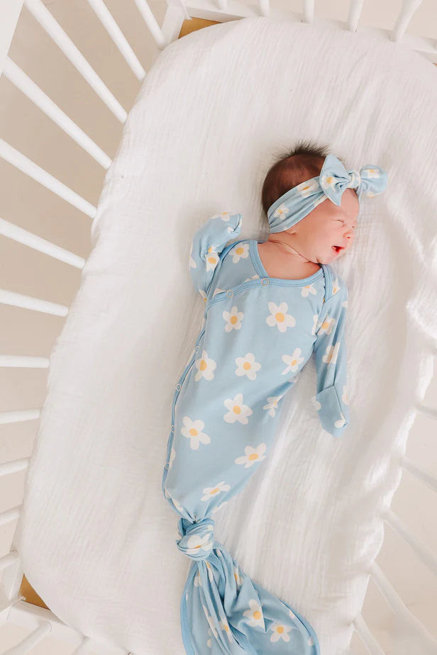 Copper Pearl Newborn Knotted Gown / Della