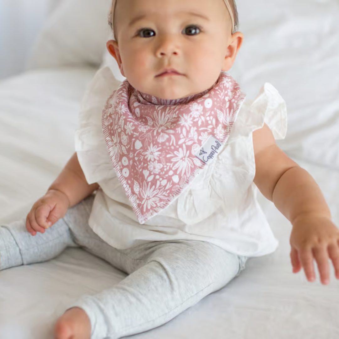 Copper Pearl Bandana Bibs / Olive