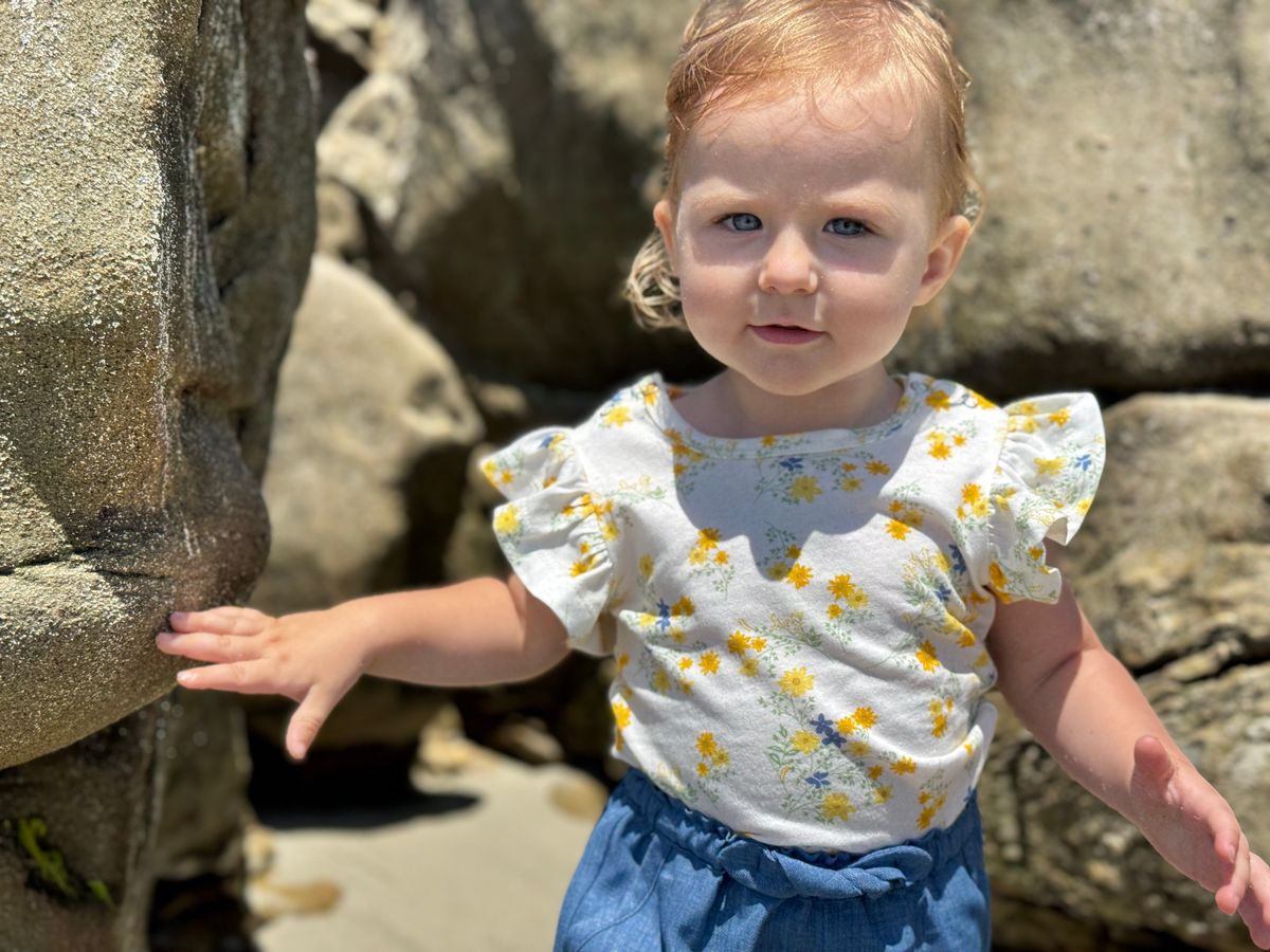 Vignette Wren Flutter Sleeve Onesie