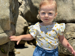 Vignette Wren Flutter Sleeve Onesie