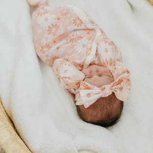 Copper Pearl Newborn Knotted Gown / Penny