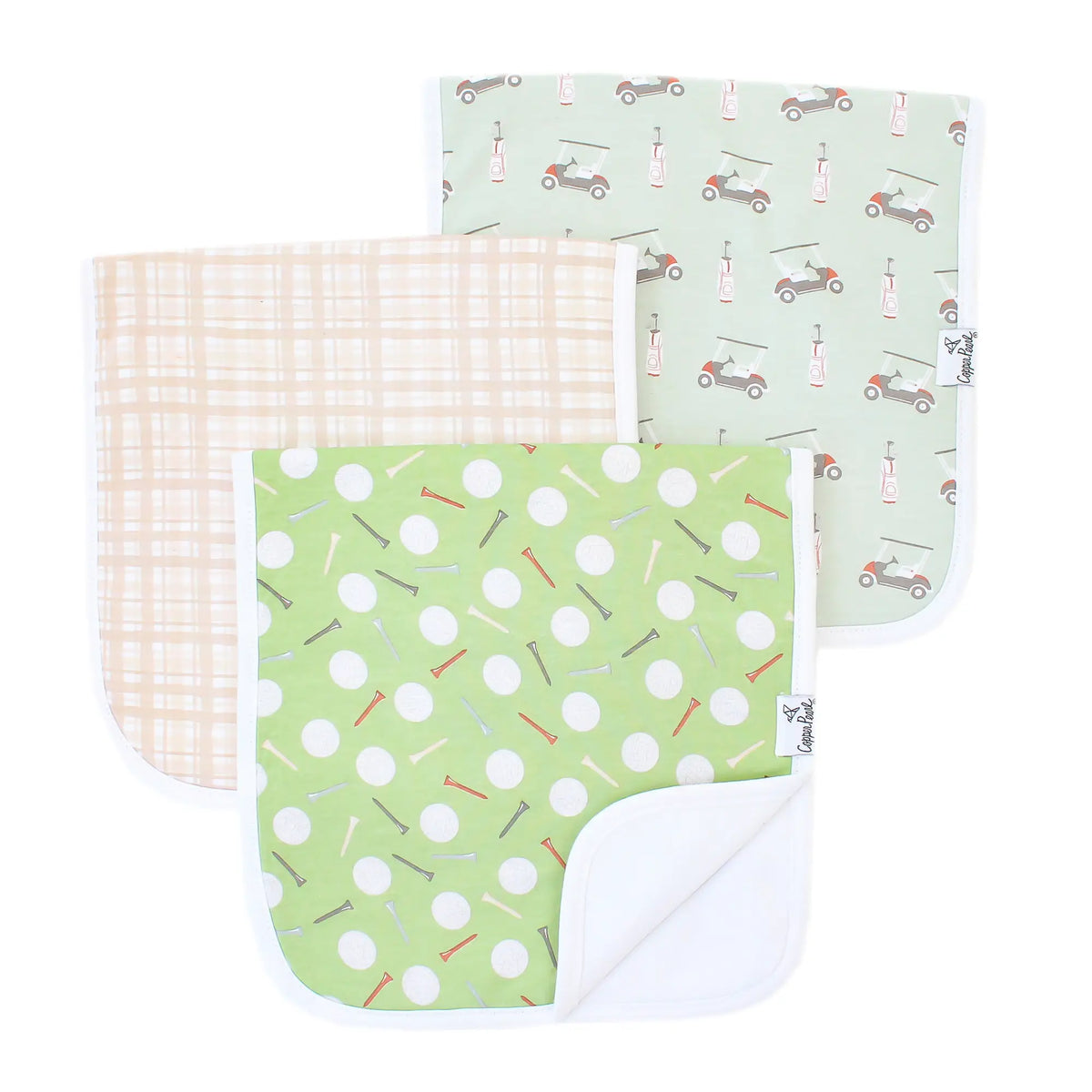 Copper Pearl Premium Burp Cloth Set / Bogey