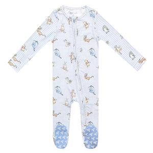 Copper Pearl Zip-Up Footie / Pooh & Friends