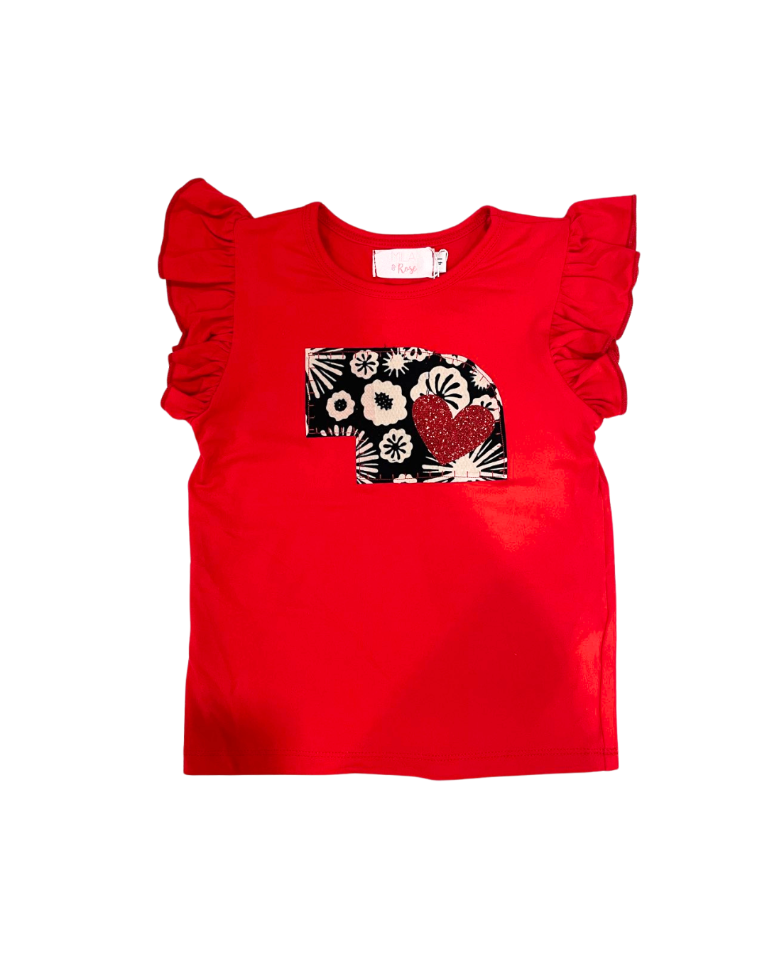 Retro Flowers Flutter Sleeve Top