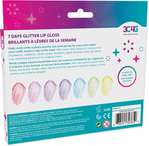 7 Days Glitter Lip Gloss Set