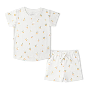 Organic Tee & Shorts Set / Lemons
