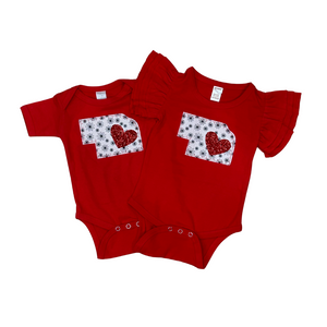 Daisy State Flutter Sleeve Red Onesie***