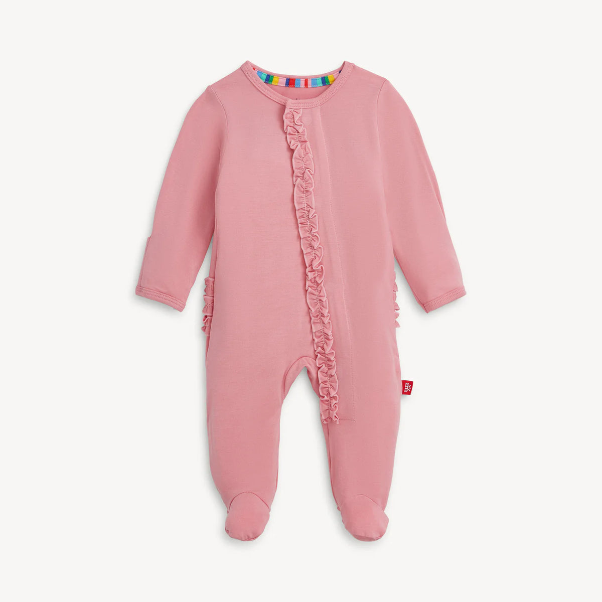 Magnetic Me Modal Ruffle Magnetic Footie / Tickled Pink
