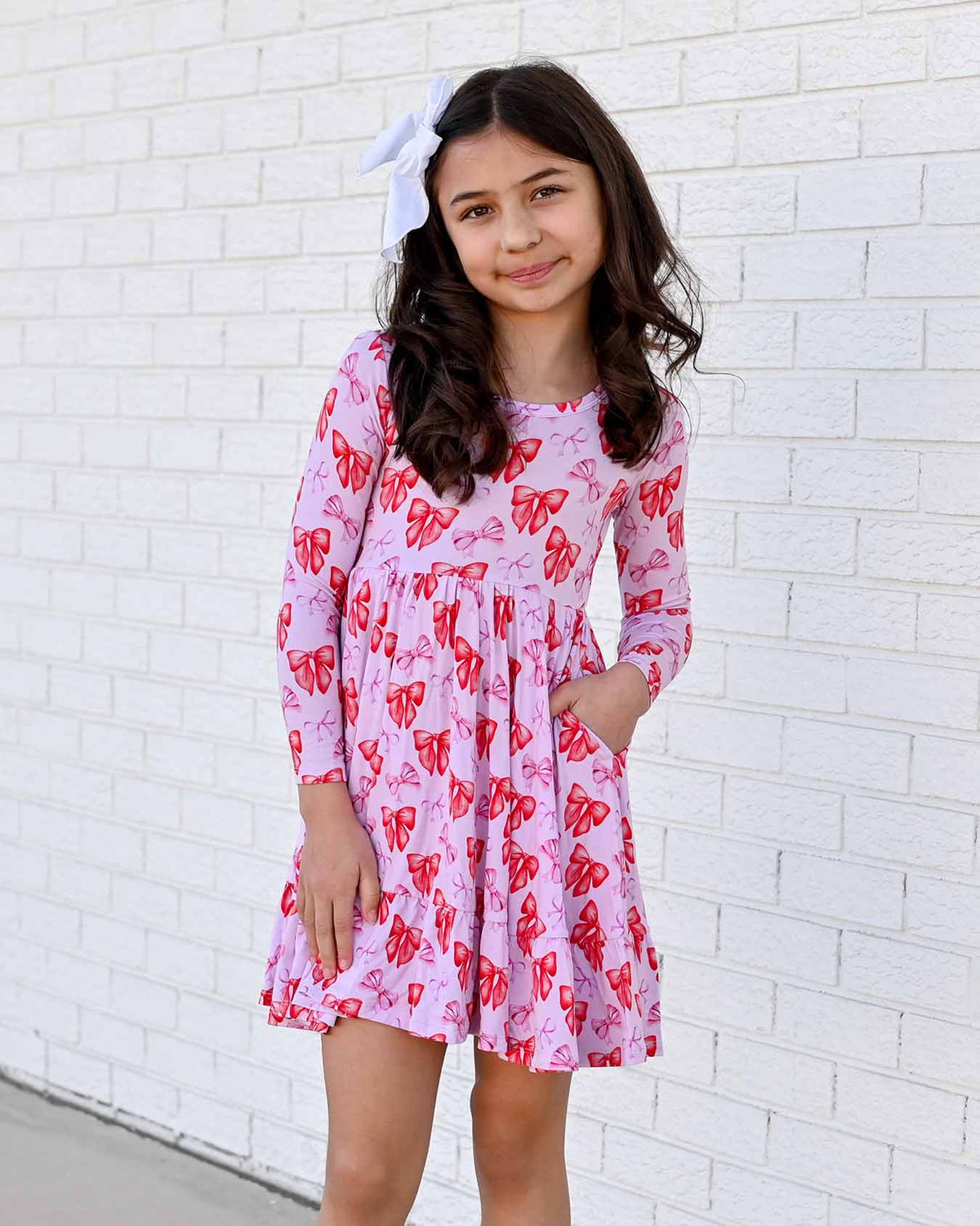 Lev Baby Twirl Dress / Bows (Catalina)