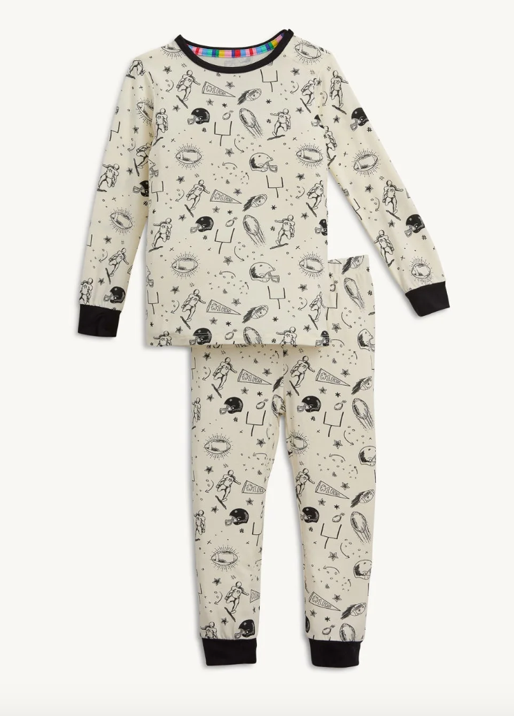 Magnetic Me Modal Long Sleeve Pajama Set / Natural Game Day