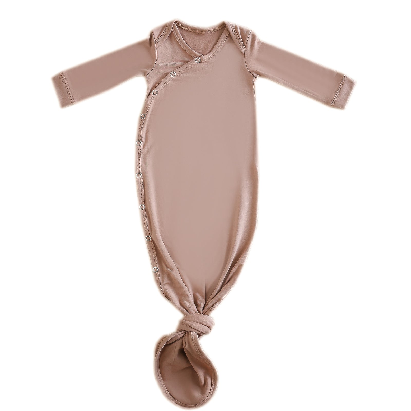Copper Pearl Newborn Knotted Gown / Pecan