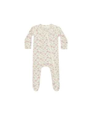 Quincy Mae Bamboo Zip Footie / Bloom
