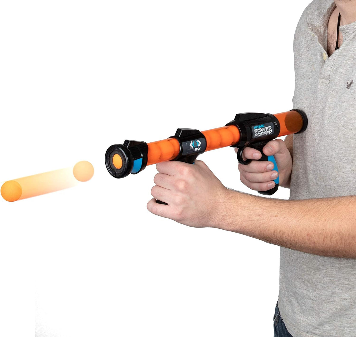 Power Popper Atomic Rapid Fire Air Powered Ball Blaster