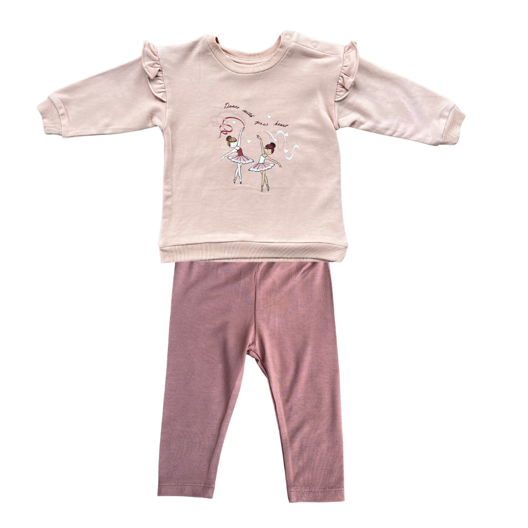 Babysprouts Dance with Your Heart Sweatshirt + Leggings Set