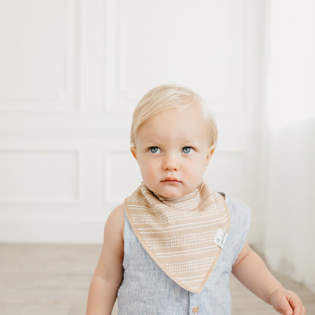 Copper Pearl Bandana Bibs / Peanut