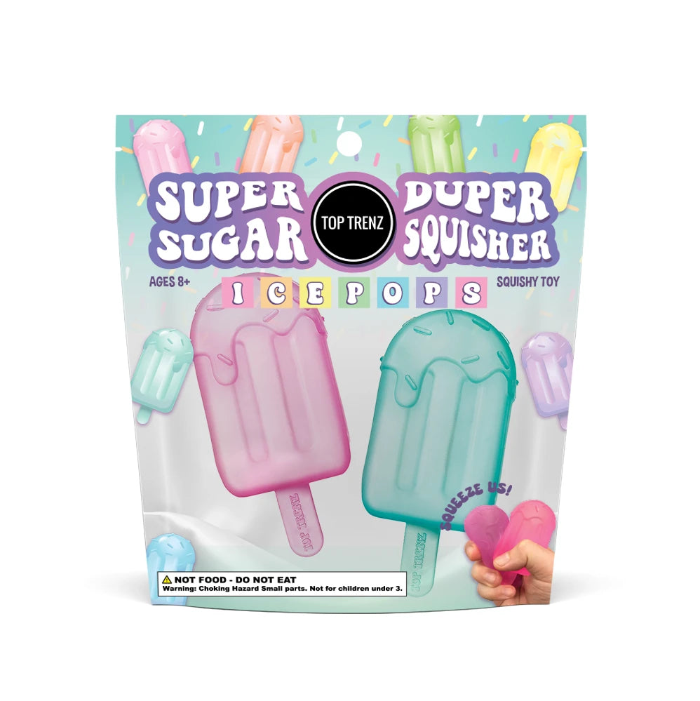 Super Duper Sugar Squisher - Mini Ice Pop Squishy Toy 2 Pack