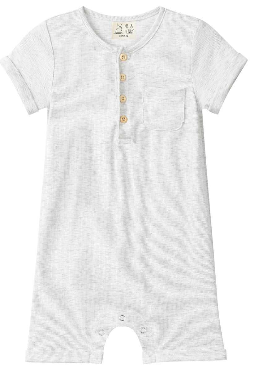 Me & Henry Camborne Henley Romper / Grey