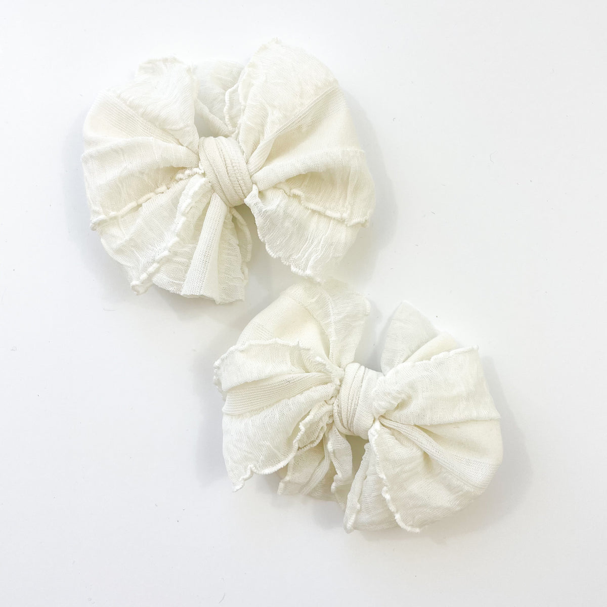 Ruffle Hair Clip Set
