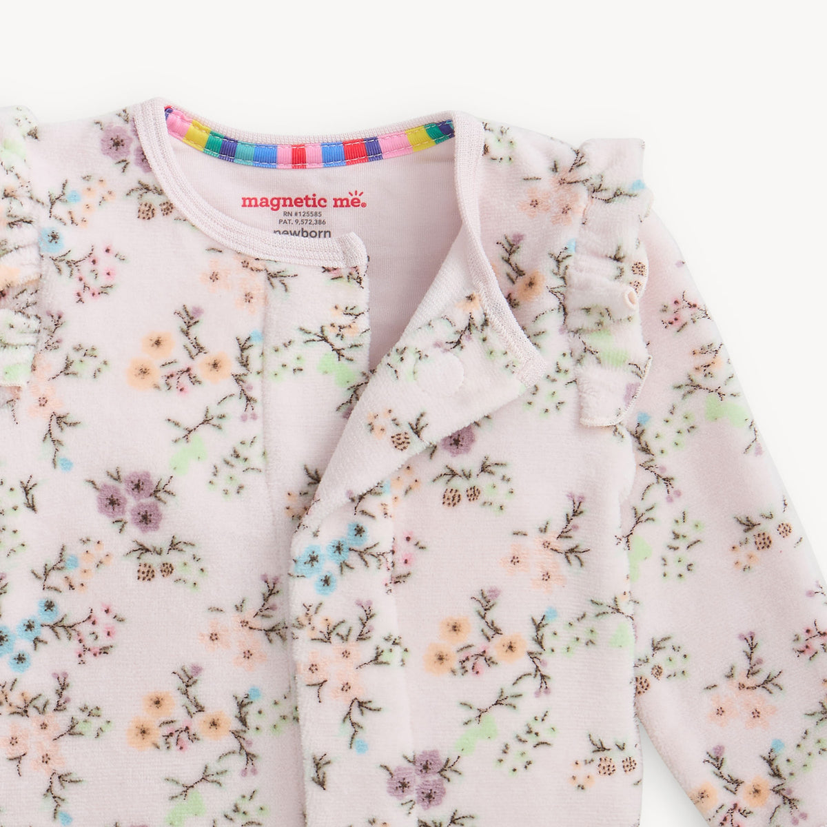 Magnetic Me Velour Magnetic Footie / Emily