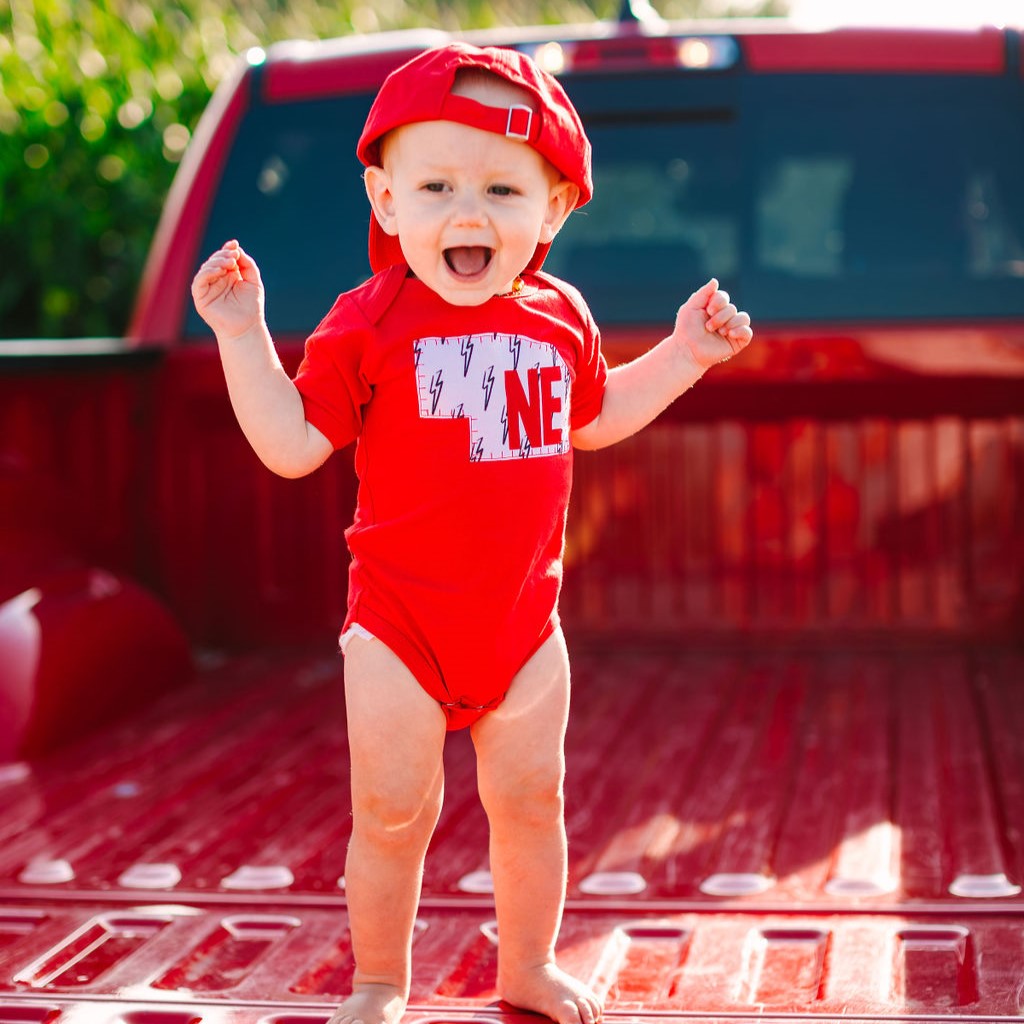 Red best sale onesie child