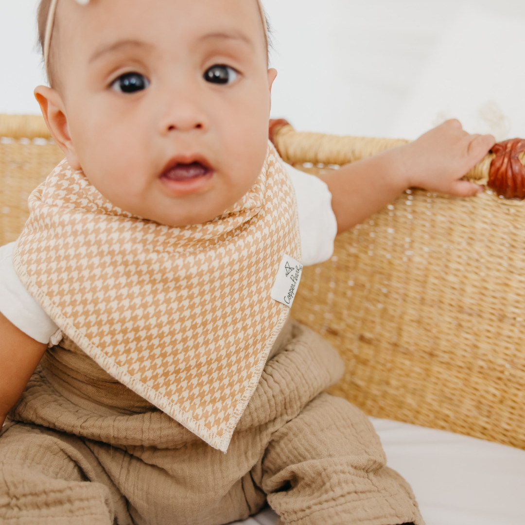 Copper Pearl Bandana Bibs / Eden