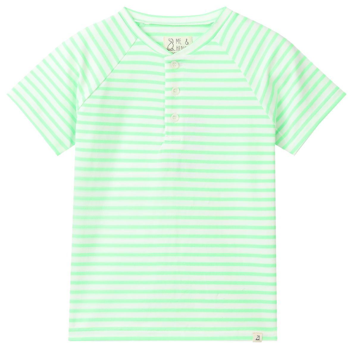 Me & Henry Henley Tee / Neon Green