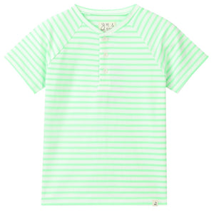 Me & Henry Henley Tee / Neon Green
