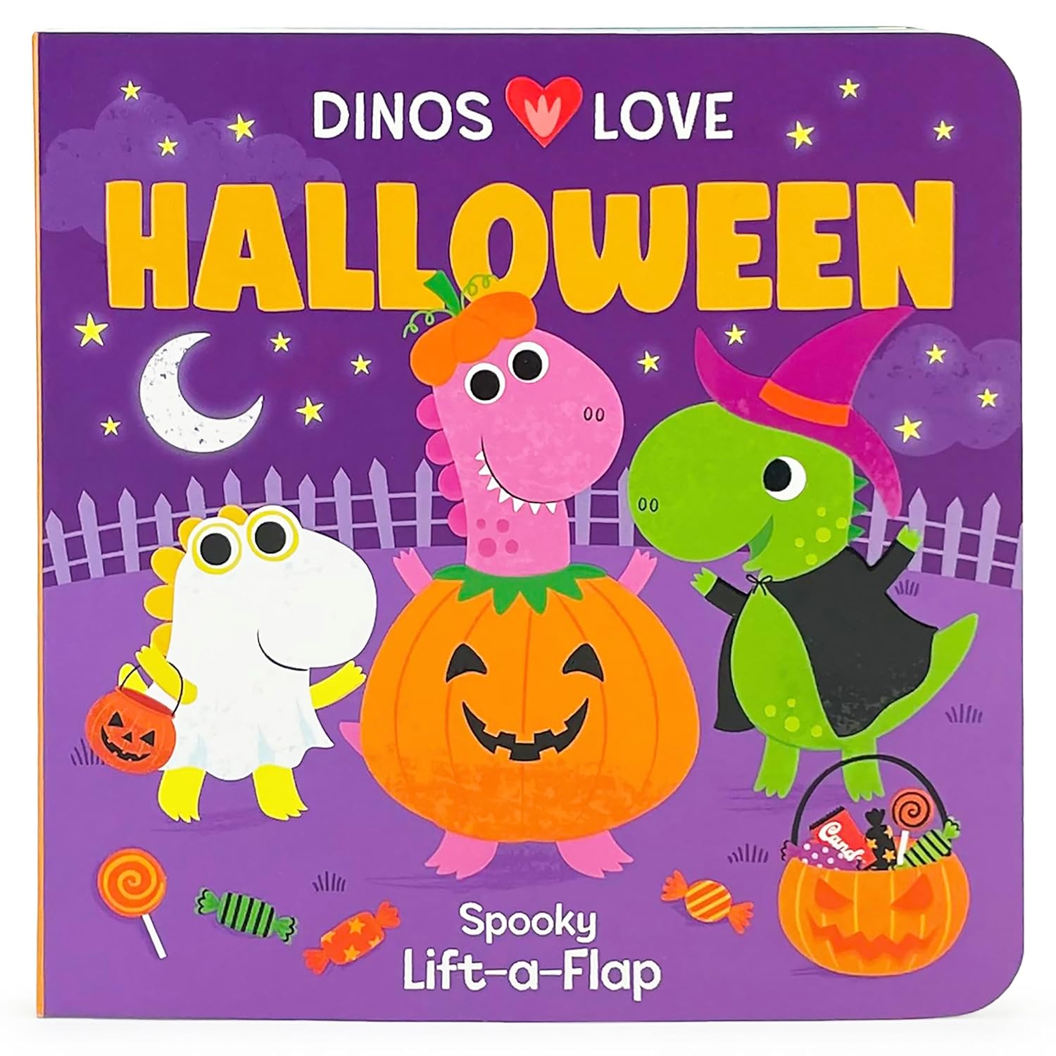 Dinos Love Halloween Lift-A-Flap Board Book