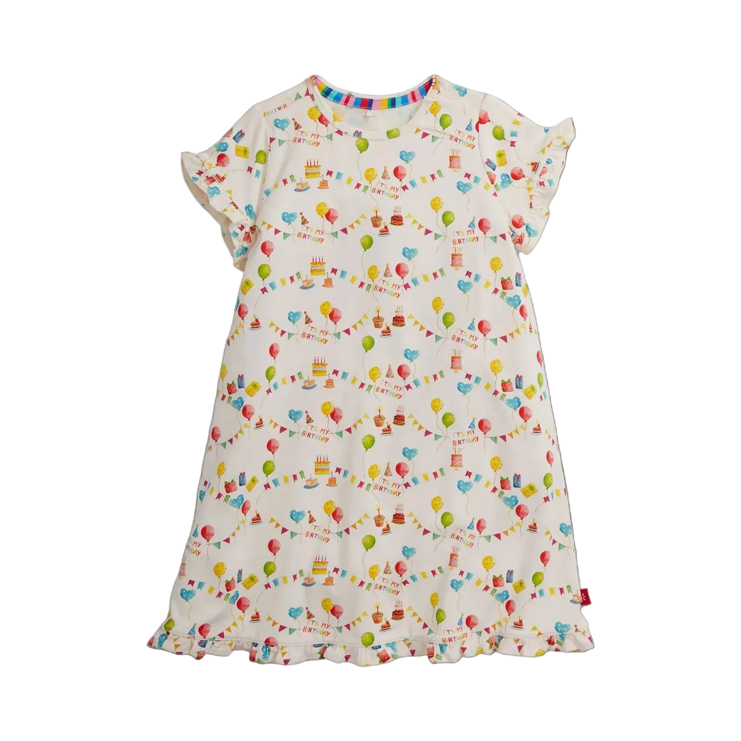 Magnetic Me Ruffle Short-Sleeve Nightgown / Birthday Babe